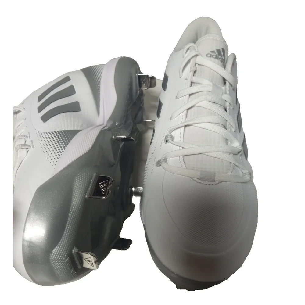 Adidas Adizero Pure Hustle 2 Womens Sz 8.5 Metal Softball Cleats White Silver
